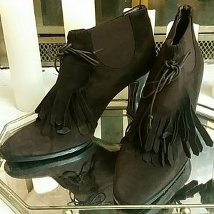 Anne Klein Couture Brown Suede Booties